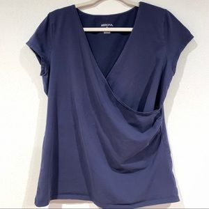 Merona Navy Wrap Top
